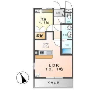 ルミエールユウ【1階】の間取り