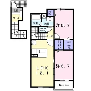 ブランシェ エレガン【2階】の間取り