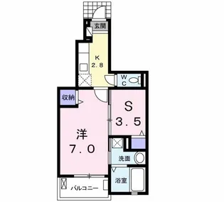 クレア【1階】の間取り