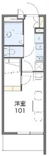 レオパレスら べるでゅーらⅡ【203号室】の間取り