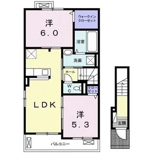 プルメリアA【2階】の間取り
