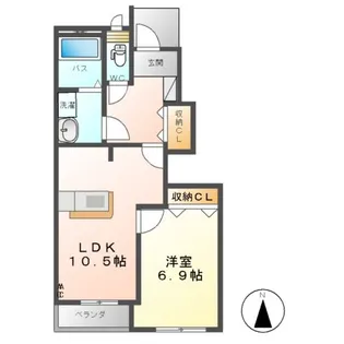 エクセラン・シャトー【1階】の間取り