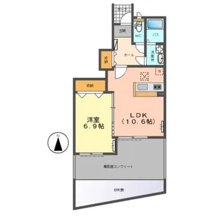 ヴァン・ヌーボ vent nouveau【1階】の間取り