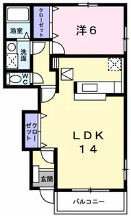 ラ・レーヴ ドゥ【1階】の間取り