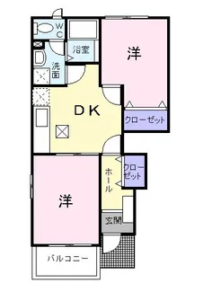 プリムローズA【1階】の間取り