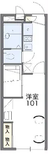 レオパレスカトレアⅡ【102号室】の間取り