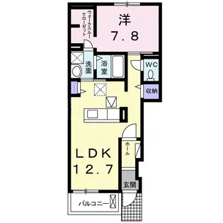 エスポアール・ユイット【1階】の間取り
