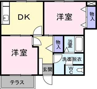 サニーコートA【1階】の間取り