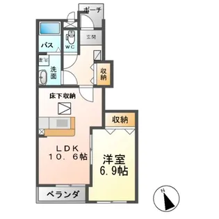 グレイスヴィラ【1階】の間取り