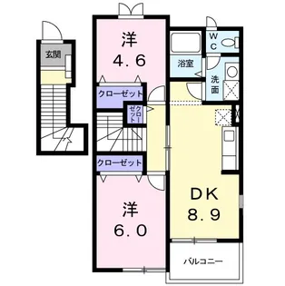 ネオプレンティーA【2階】の間取り