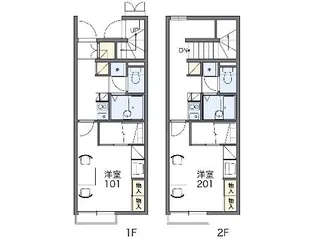 レオパレス天神【202号室】の間取り