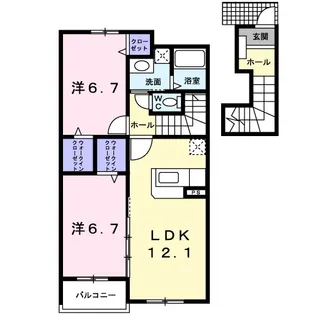 ジュピター【2階】の間取り