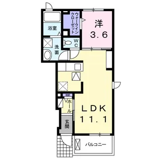 フォルシュB【1階】の間取り