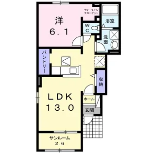 グランディア トロワ【1階】の間取り