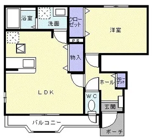 グレイスフルB【1階】の間取り