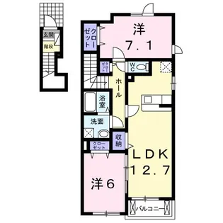 アスカ E【2階】の間取り