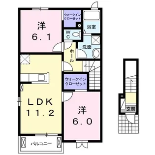 ドルフ・レーベン Ⅲ【2階】の間取り