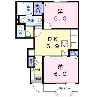 チェルシーD【1階】の間取り