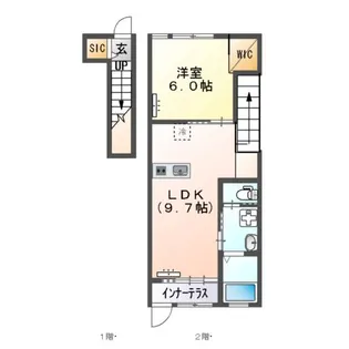 ディア ベルジュ【2階】の間取り