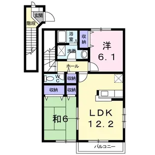 ヴィラコンフォートA【2階】の間取り