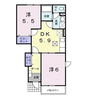 エミールA【1階】の間取り