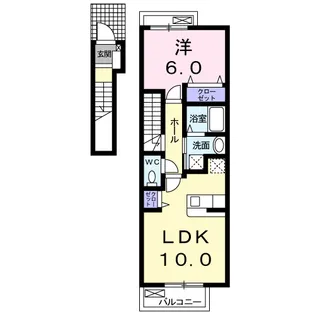 シャン・ド・フルールⅠ【2階】の間取り