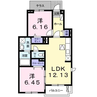 プロムナード高田A【1階】の間取り