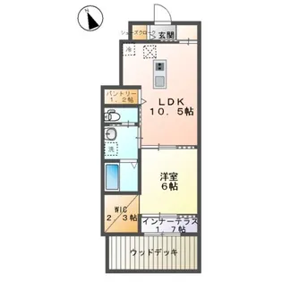 シエル・エトワール【1階】の間取り