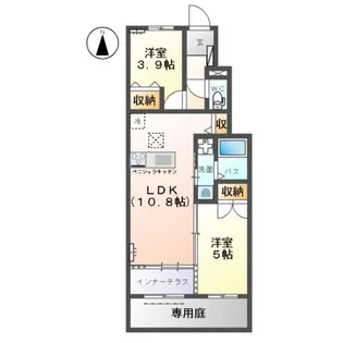 ディアコート冨士山B【1階】の間取り