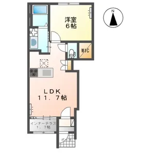 ディアコート冨士山A【1階】の間取り