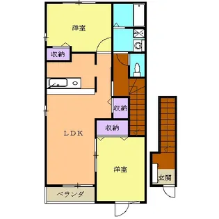 プロスパー秀A【2階】の間取り