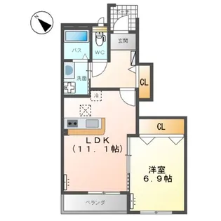 エアフォルク(erfolg)【1階】の間取り