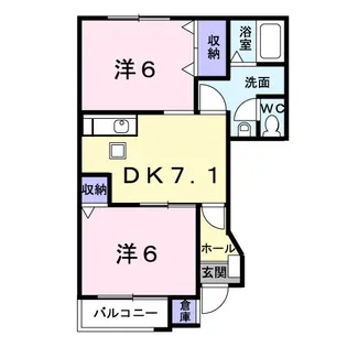 パルテールC【1階】の間取り