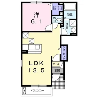 グランデ・ラ・テールA【1階】の間取り