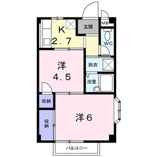 クレッセントハウスⅡ【2階】の間取り