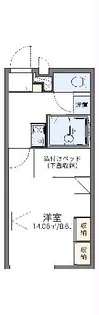レオパレス下栗【107号室】の間取り