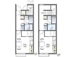 レオパレスヴィブアン【206号室】の間取り