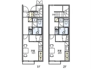レオパレスフロンティアⅡ【113号室】の間取り