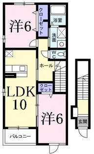 サンライト・ヒルズA【2階】の間取り