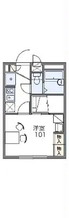 レオパレス御本丸弐番館【101号室】の間取り