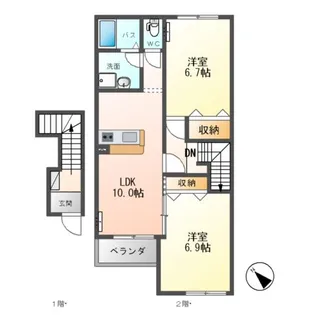 フェールプリエ【2階】の間取り