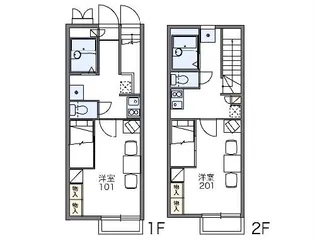 レオパレスSUNRISE【209号室】の間取り