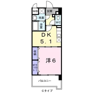 ヒルズ天神【3階】の間取り