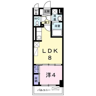 プレステージ空港東【7階】の間取り