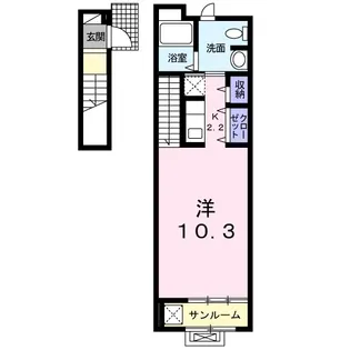 プランドール,ユキ【2階】の間取り