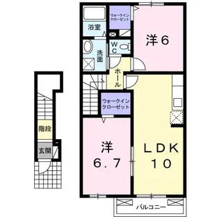 カンピオーネ・フジ【2階】の間取り