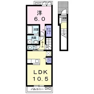 エレガンスI【2階】の間取り