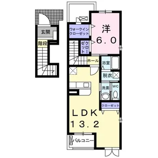 オール フルール【2階】の間取り