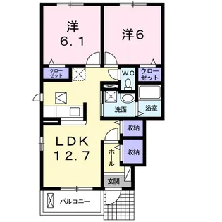 ネーヴェ・レジデンス【1階】の間取り