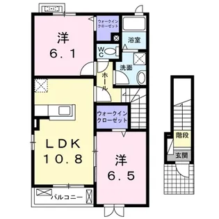 リビエラ D【2階】の間取り
